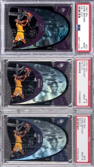 1997 Upper Deck SPx #22 Kobe Bryant Die-Cut (Lot Of 3) - PSA MINT 9